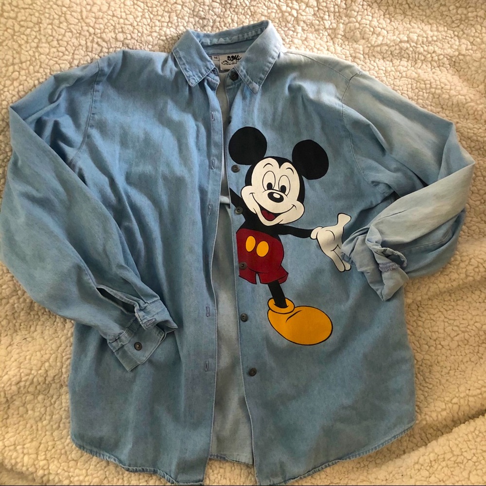 Vintage Jerry Leigh Mickey Mouse Denim Shirt